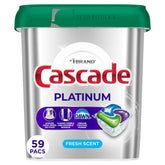 Cascade empaque frontal mostrando 59 cápsulas y beneficio conveniencia