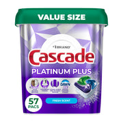 Cascade empaque frontal mostrando 57 ActionPacs y ventaja de limpieza