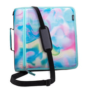 Case-it front closed aqua binder showing durable ripstop and handle for reliable carrying