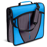 Case-it portada Denim Blue mostrando cremallera y anillas, protección segura