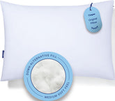 Casper front view of pillow showing shape and neat finish for consistent support