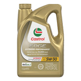 Castrol bottle front view showing label and 5 qt capacity benefits
