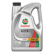 Castrol bottle front view showing GTX full synthetic label and high-wear protection