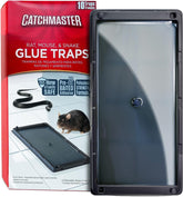 Catchmaster vista frontal del empaque mostrando 10 trampas, solución lista para usar