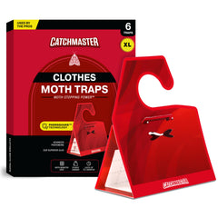 Catchmaster trampa frontal mostrando superficie adhesiva, captura eficaz de polillas