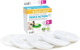 Catit front view of five-pack filters showing clean packaging and convenience
