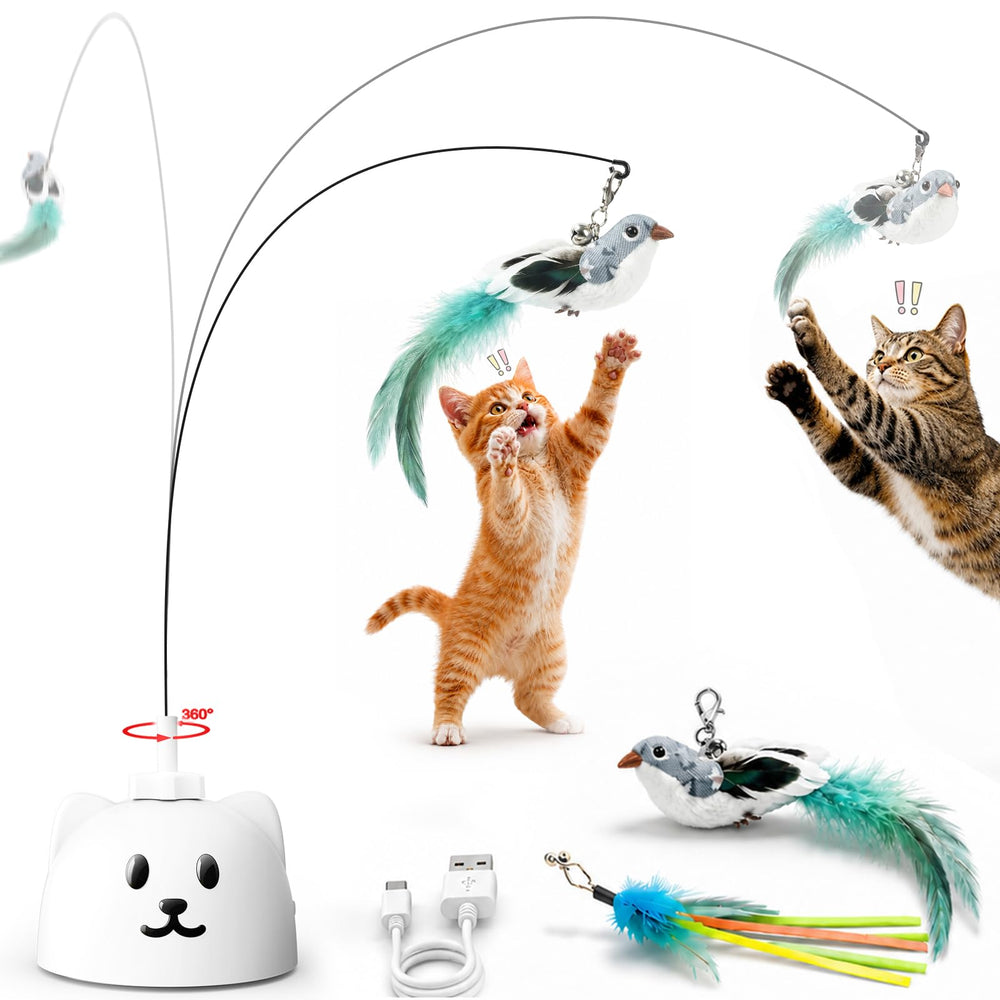 CATPICK vista frontal del juguete y varita mostrando diseño atractivo