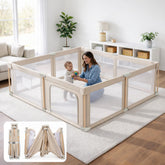 Cbcvvaer playpen front view showing spacious interior and safe design