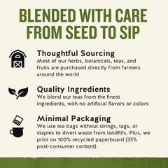 Celestial Seasonings comparación de tamaño con caja para ver 20 bolsitas por unidad