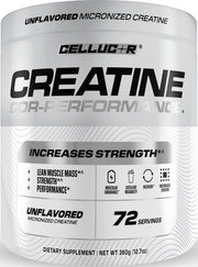 Cellucor envase frontal mostrando el tamaño y branding beneficios de pureza