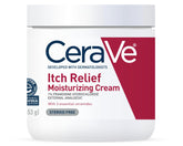 CeraVe envase frontal de la crema alivio picazón mostrando etiqueta clara y beneficios