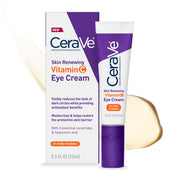 CeraVe crema de ojos frontal mostrando envase y tamaño práctico
