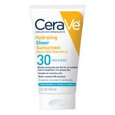 CeraVe botella frontal 5oz mostrando etiqueta clara y protección SPF 30