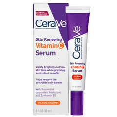 CeraVe suero vitamina C frontal mostrando envase protector y dosis precisa
