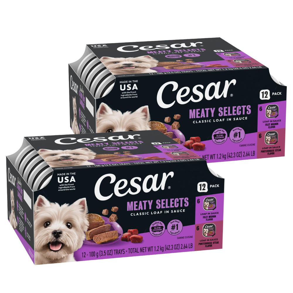 Cesar bandeja frontal del pack mostrando envase práctico y raciones