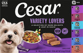 Cesar front packaging 36 count showing variety and convenience