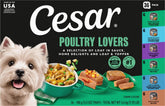 Cesar frontal de bandeja con pollo, pavo y pato mostrando conveniencia