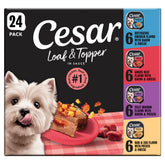 Cesar front packaging showing variety pack and portion convenience