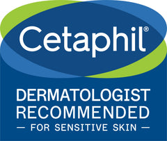 Cetaphil frasco 10oz junto a objetos para comparar escala y tamaño