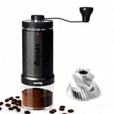 CEVING front view showing sleek black body and large 60g hopper, highlights convenience