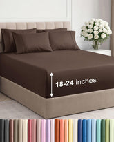 CGK Unlimited front packaging showing brown sheet set and contents benefit: clear product view