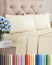 CGK Unlimited front packaging showing off-white queen sheet set and neat presentation