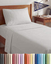 CGK Unlimited front packaging showing Twin XL French Grey set and benefits