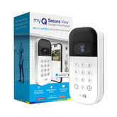 CHAMBERLAIN myQ front view showing keypad and camera for secure access