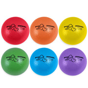 Champion Sports front view of six-ball dodgeball set showing bag and colors, durable play
