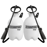CHAPIN front view of two 1-gallon sprayers showing compact design and convenience
