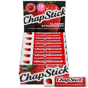 ChapStick Classic Strawberry vista frontal con color vibrante y diseño reconocible