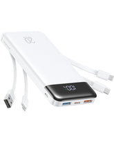 charmast vista frontal del power bank mostrando diseño y capacidad