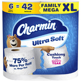 Charmin frente del empaque mostrando cantidad y valor familiar