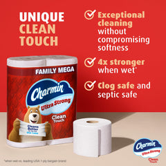 Charmin detalle de textura en diamante que mejora la limpieza