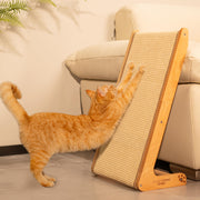 CHEERHOME PETS rascador en L visto de frente mostrando diseño compacto y estable
