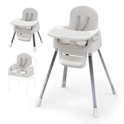 CheerKid front view of highchair showing compact footprint and stable base for safe seating