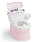 CheerTry front view of potty showing sturdy wide base and comfortable seat for confident use