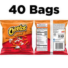 Cheetos bolsa abierta con textura crujiente y listo para comer