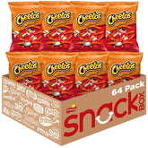 Cheetos paquete frontal mostrando diseño y cantidad, conveniencia inmediata