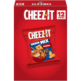 Cheez-It caja frontal mostrando 12 paquetes, perfecta para llevar