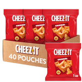 Cheez-It paquete frontal mostrando caja de 40 bolsitas y conveniencia
