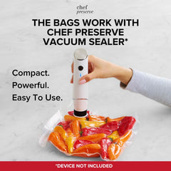 Chef Preserve bolsa usada en sous vide, cocción precisa y segura