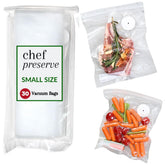 Chef Preserve front packaging showing 30 reusable vacuum bags and eco benefit
