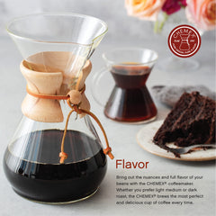 Chemex top view with filter inserted for easy setup and precise brewing