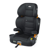 Chicco front view showing high-back booster and secure fit benefit