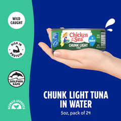 Chicken of the Sea lata abierta con atún listo para usar y alto en proteína
