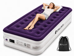 CHILLSUN front view of the inflated twin mattress showing stable height and comfort