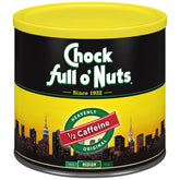 Chock Full o' Nuts lata frente mostrando diseño y frescura