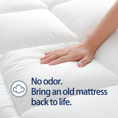 CHOPINMOON topper instalado en cama mostrando confort y aspecto acogedor