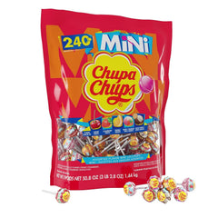 Chupa Chups bolsa frente mostrando cantidad y mezcla, ideal para eventos